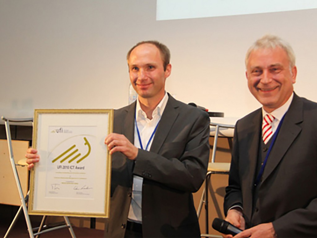 Left to right:Ulrich Besch (Messe München International, Germany) Werner Krabec, Chair UFI ICT Committee (Messe Düsseldorf GmbH, Germany)  